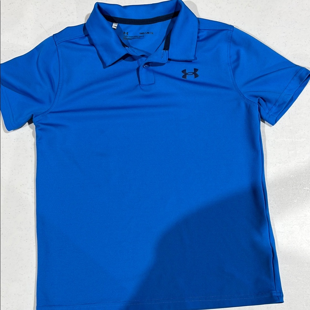 Under Armour Kids Blue Polo Shirt Size M